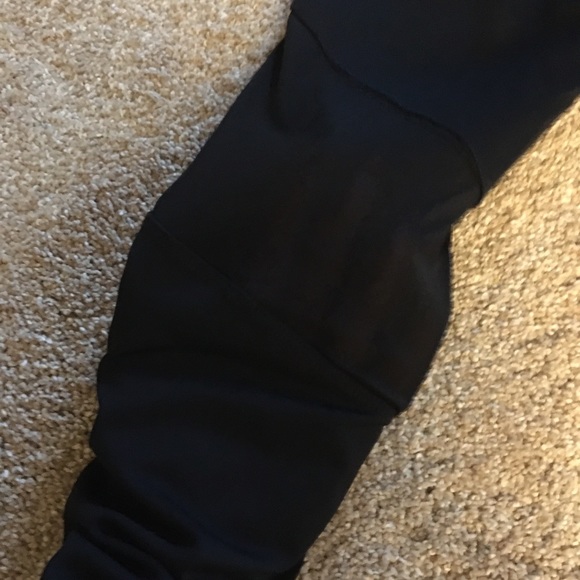 Forever 21 Black Yoga Pants w/ Sheer Leg Design - Picture 6 of 9